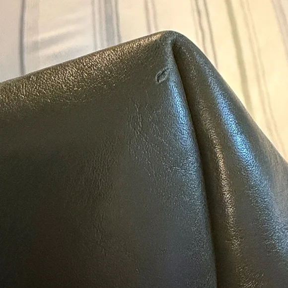 Clare V green leather zip tote bag Le Zip - Picture 8 of 9